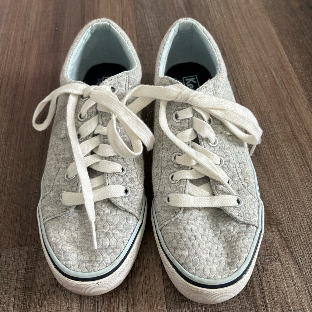 Keds Women’s Gray Quilted Sneakers 7